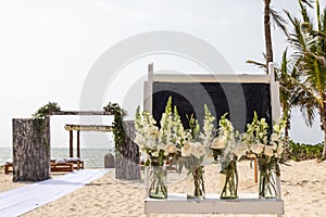 Preparation for wedding in Mexico. Board for wedding.