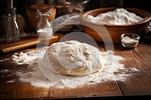 Preparation of wheat dough for bread production