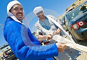 Preparations for historical reenactment event