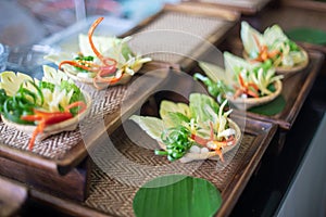 Prepare for table set,food carving photo