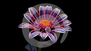 single Marquerite Daisy against a plain black backdrop