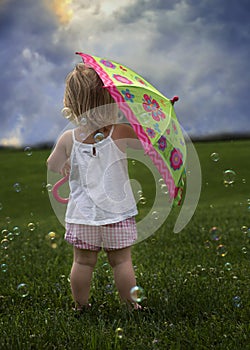 Bubbles and storms rolling in! photo