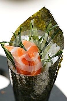 Prepared and delicious sushi photo