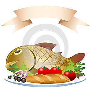 Prepared fish with loaf