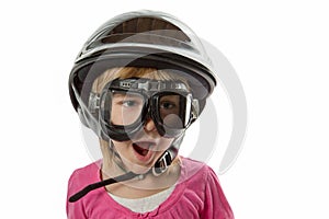 Prepared - Girl with Helmet and Goggles