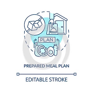 Prepared meal plan concept icon