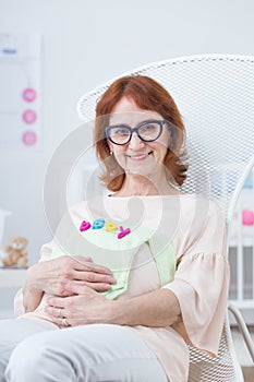 Prepared mother waiting for baby