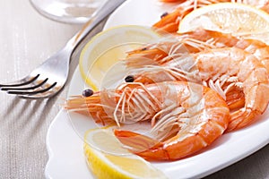 Prepared shrimps