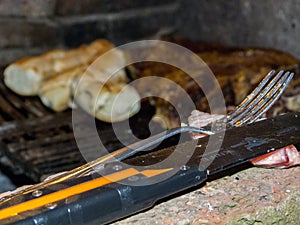 Preparing asado argentino photo