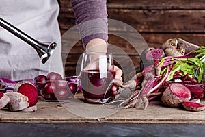 Preparing a beetroots juice