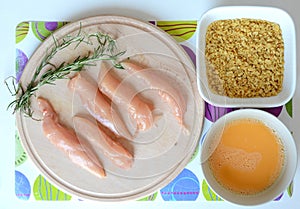 Preparing Chicken Strips