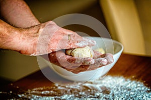 Preparing dough for bread