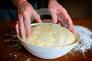 Preparing dough for bread