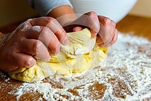 Preparing dough for bread