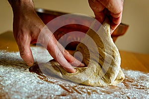 Preparing dough for bread