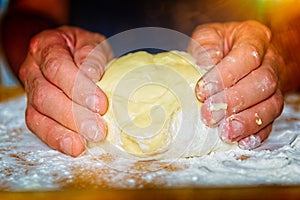 Preparing dough for noodles, dumplings