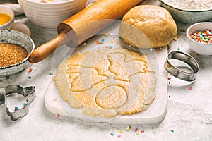 Preparing easter cookies