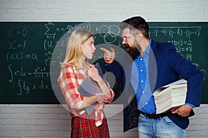 Preparing for exam in college. Back to school and Education concept. Teenage female student preparing for exams at