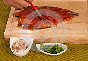 Preparing fish