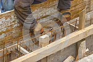 Preparing form for concrete