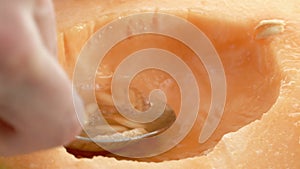 Preparing Fresh Cantaloupe