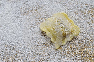 Preparing fresh ravioli.