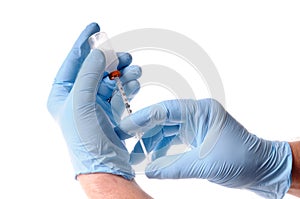 Preparing an insulin injection photo