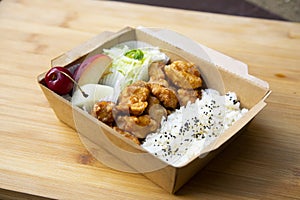 Preparing Karaage Chicken in Tokyo.