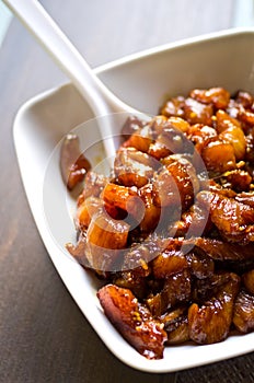 Preparing Korean food