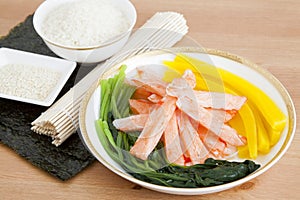 Preparing Korean Sushi