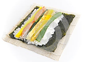 Preparing Korean Sushi