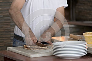 Preparing Lahmacun Dough with Mince Meat