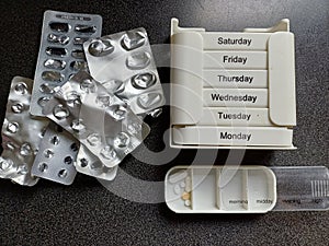 Preparing medication tablets for the week