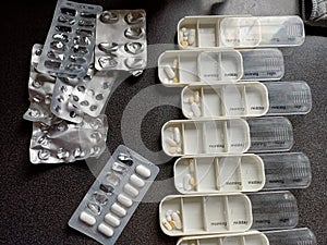 Preparing medication tablets for the week