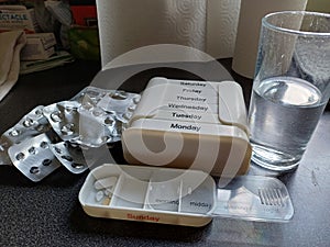 Preparing medication tablets for the week