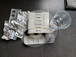 Preparing medication tablets for the week