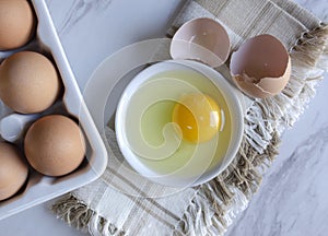 Preparing Organic Free Range Brown Chicken Eggs