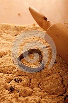 Preparing the pastry to make small cakes