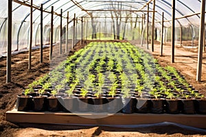 preparing soil in a tree nursery for conservation efforts