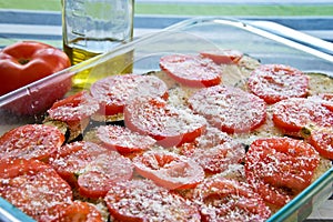 Preparing a vegetable gratin