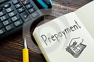 Prepayment is shown on the business photo using the text