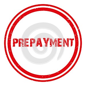 prepayment stamp on white