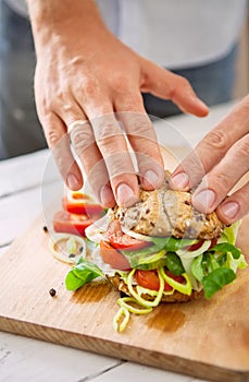 Prepearing sandwich process