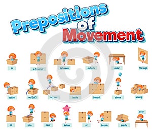 Prepositions of movement set