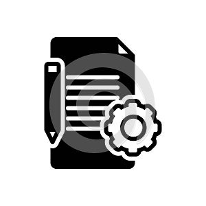 Black solid icon for Prerequisite, condition and stipulation