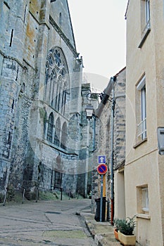 Presbytere de la Paroisse de Moret sur Loing, medieval village, Moret-Sur-Loign, France