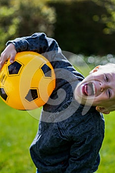 Preschool Child with Soccer ball