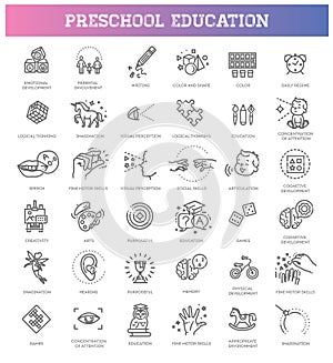 Preschool education. Kids development. Parenthood and childhood.