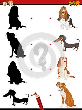 Preschool shadow task with dogs