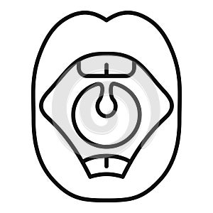 Preschool tongue icon outline vector. Diction idiom photo